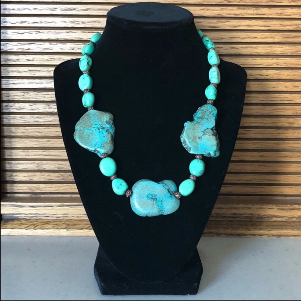 💍NWT TURQUIOSE NECKLACE - 18" 💯% AUTHENTIC - Picture 1 of 5